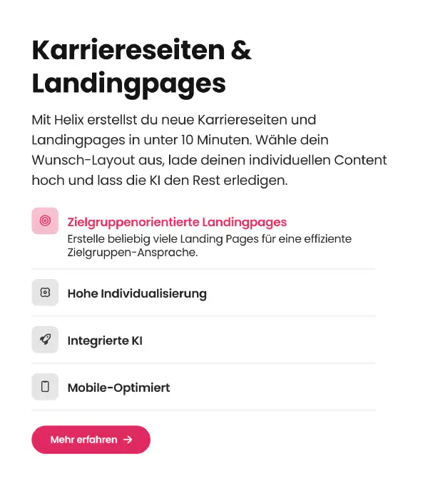 Beispiel von Verwendung auf die helix.de Website